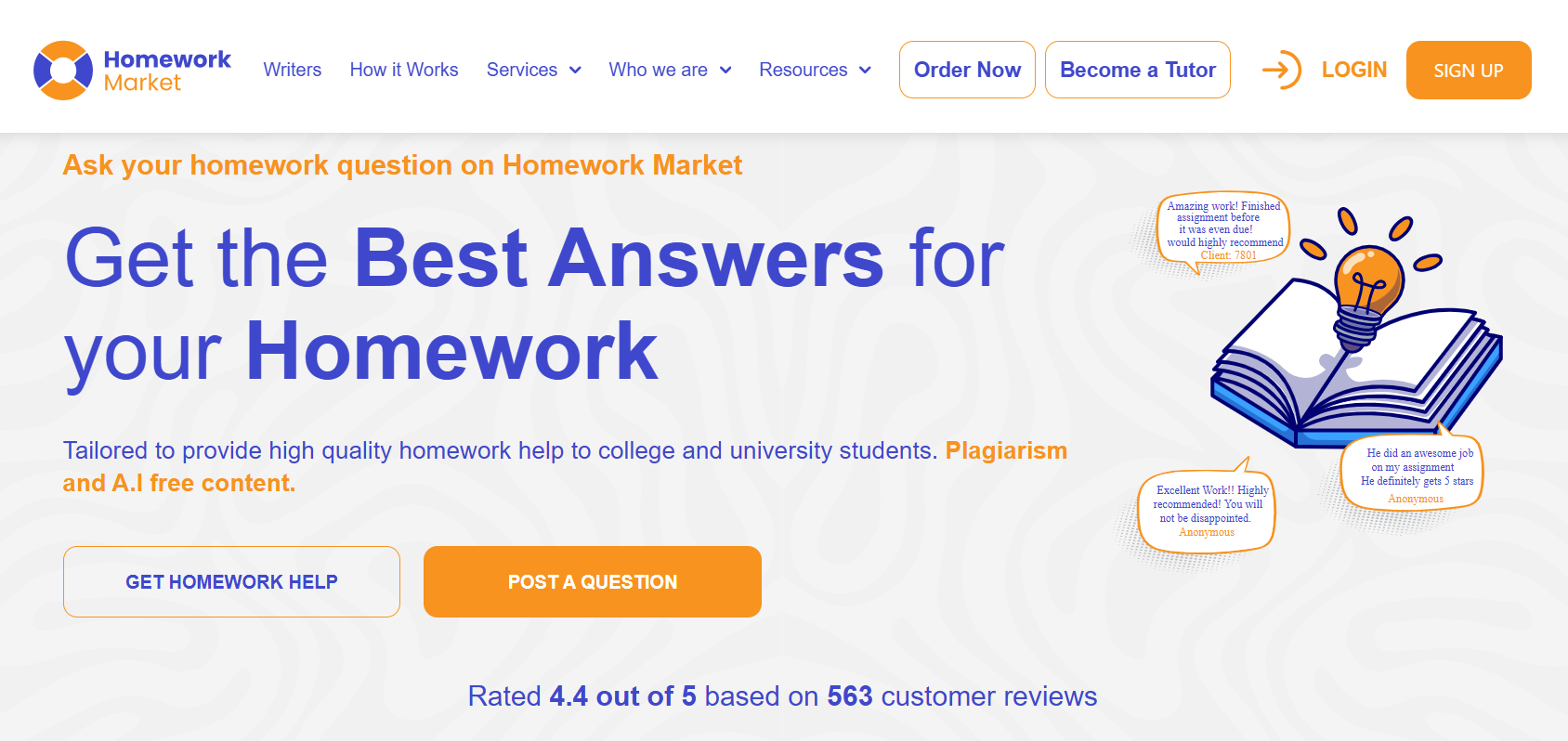 homeworkmarket.us main page