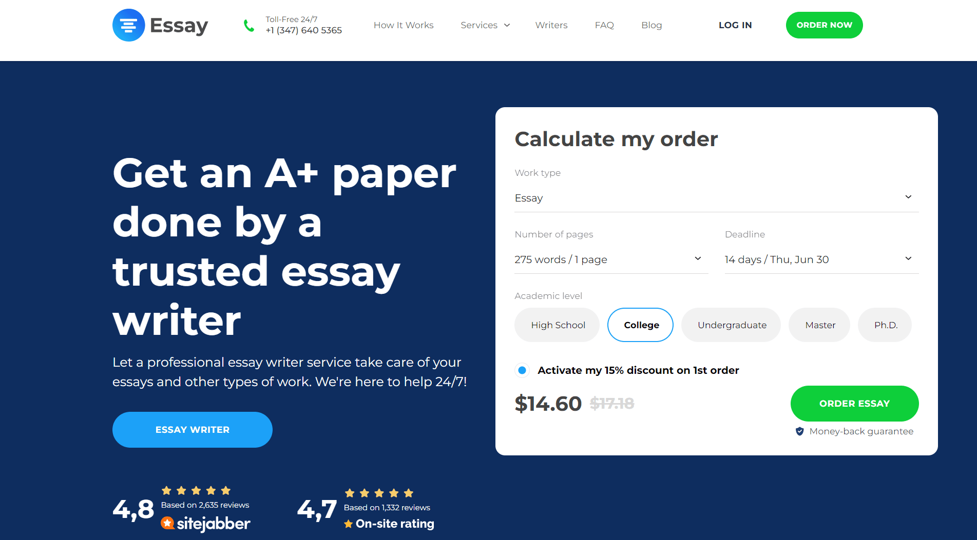 free essay number
