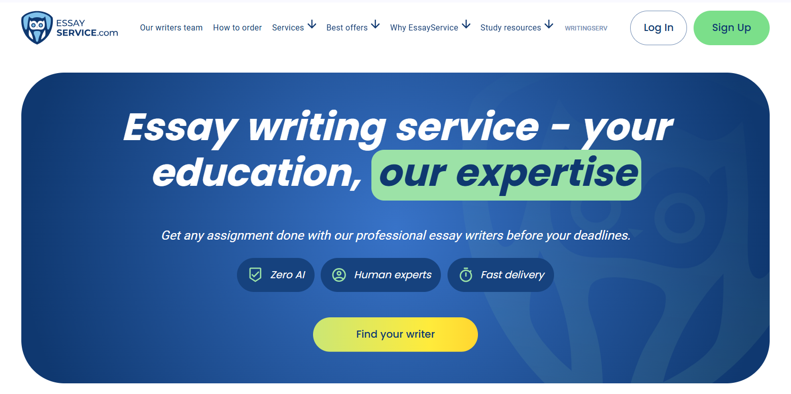 essayservice.com main page