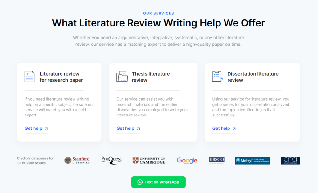 literaturereviewwritingservice offers