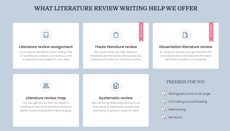 literaturereviewwritingservice offer